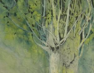 Poplar tree - Chinese Painting  Ghazaleh Akhavan Zanjani