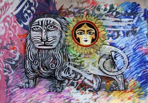 lion and sun 1  Shamsedin Ghazi