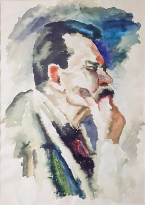 Maxim Gorky Portrait  Aliakbar Sanati