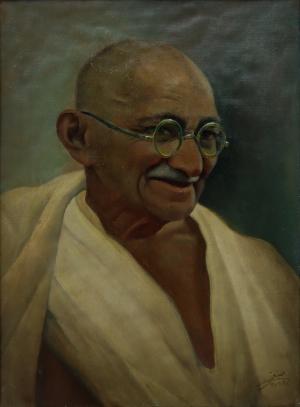Mahatma Gandhi portrait  Aliakbar Sanati