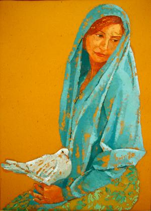 Blue scarf  Fariba Bahmani